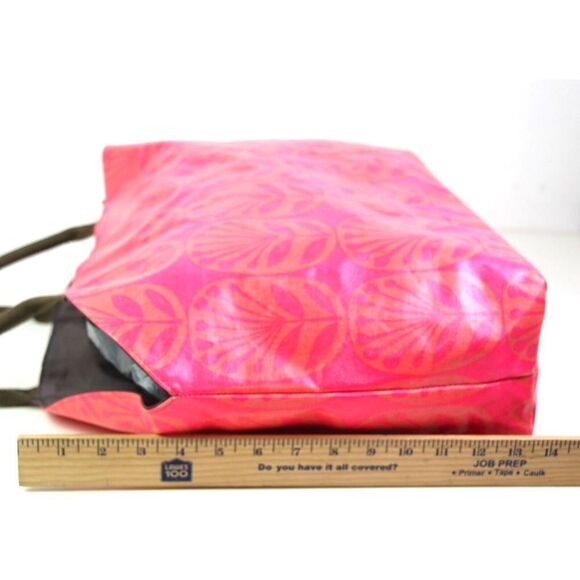 LARGE Sigrid Olsen COATED PINK COTTON BLEND SHOULDER BAG HANDBAG TOTE CARRY ON - Picture 13 of 14